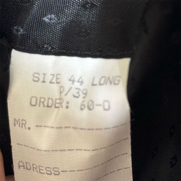 Bill Blass Black Wool Tuxedo Blazer 44L Satin Lapel Jacket Formal Classic VTG - Picture 9 of 9